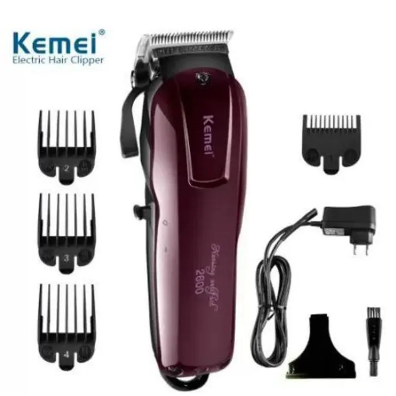 Maquininha Barbeiro Profissional Kemei Km2600 Garantia E