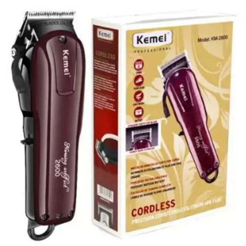 Maquininha Barbeiro Profissional Kemei Km2600 Garantia E