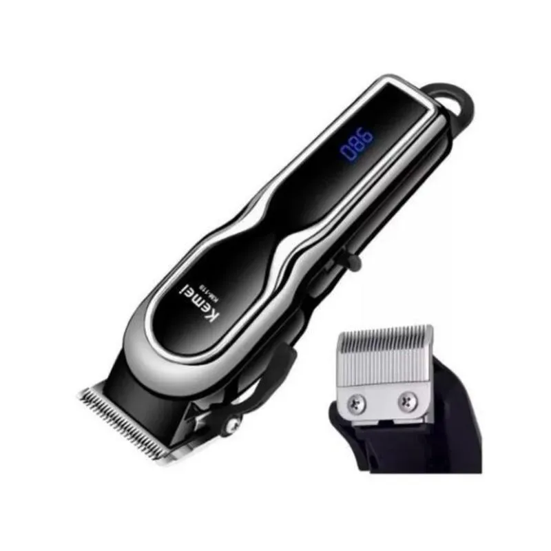 Maquininha De Cortar Cabelo Kemei 4 Pentes Guia