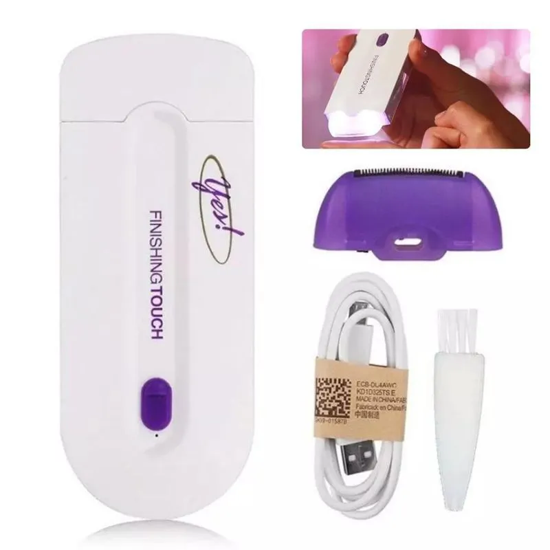 Depilador Elétrico Feminino Intimo Sem Dor Sensor Cor Branco