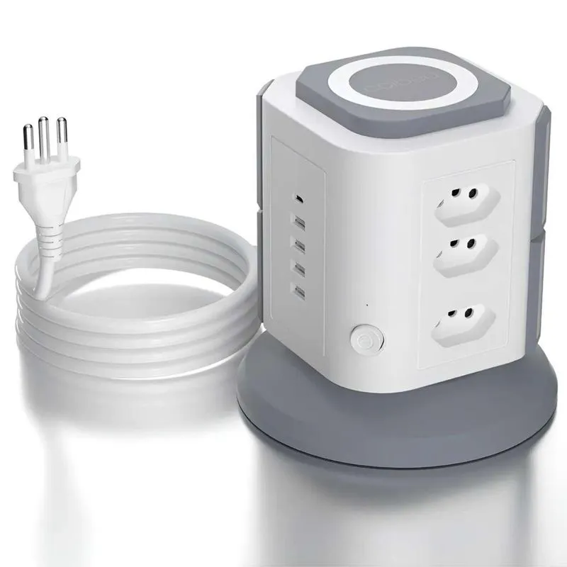 Extensão Elétrica Torre Com 4 Tomadas E Usb