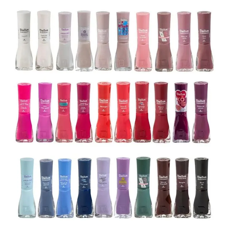 3x Kit 30 Esmaltes Dailus Nova Coleção - Cor Sortida