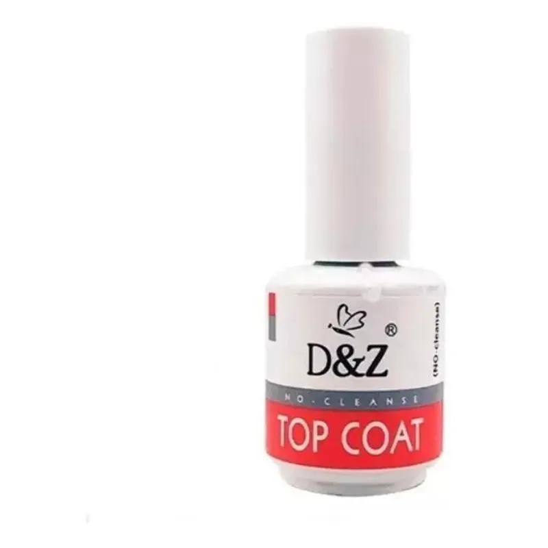 10x Top Coat Selante D&amp;z Clear Unhas Gel 15ml