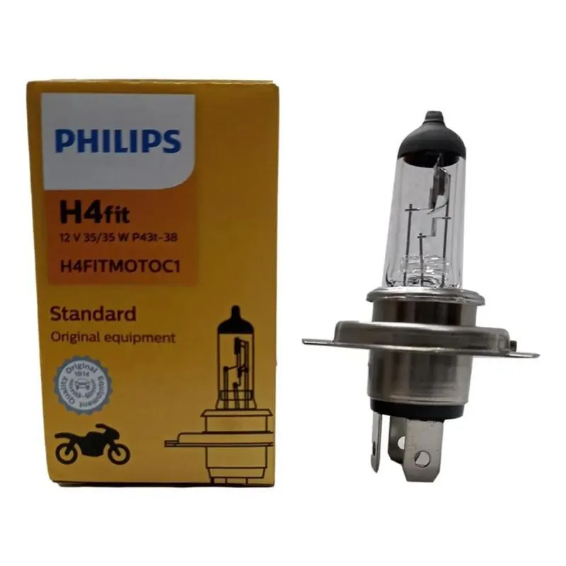 5x Lâmpada Farol H4 Moto Fazer 150/factor 150 (35w Fit) Phil