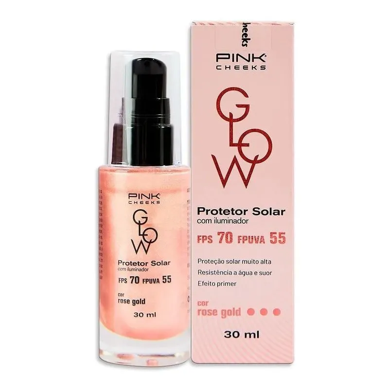 Glow Primer Multifuncional Fps70 Rose Gold Pink Cheeks 30ml