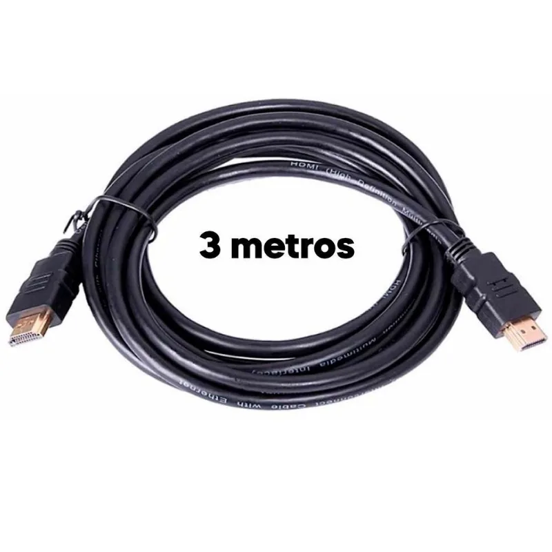 Cabo Hdmi 3 Metros 4K Hd Full Hd 3D Para Tv Pc Gamer