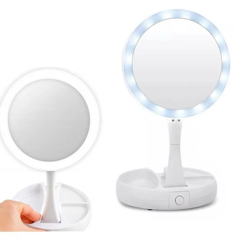 Espelho Iluminado Led Articulado Portátil Perfeito Maquiagem