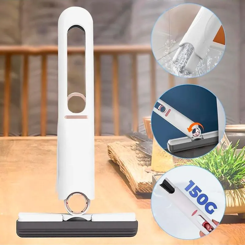 Mini Mop Branco Limpeza Portátil Ideal Para Vidros