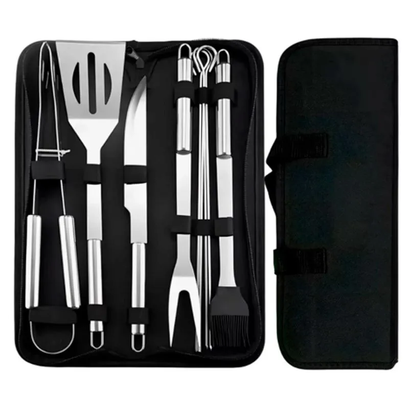 Kit Churrasco Completo Para Grelhar Cortar E Servir
