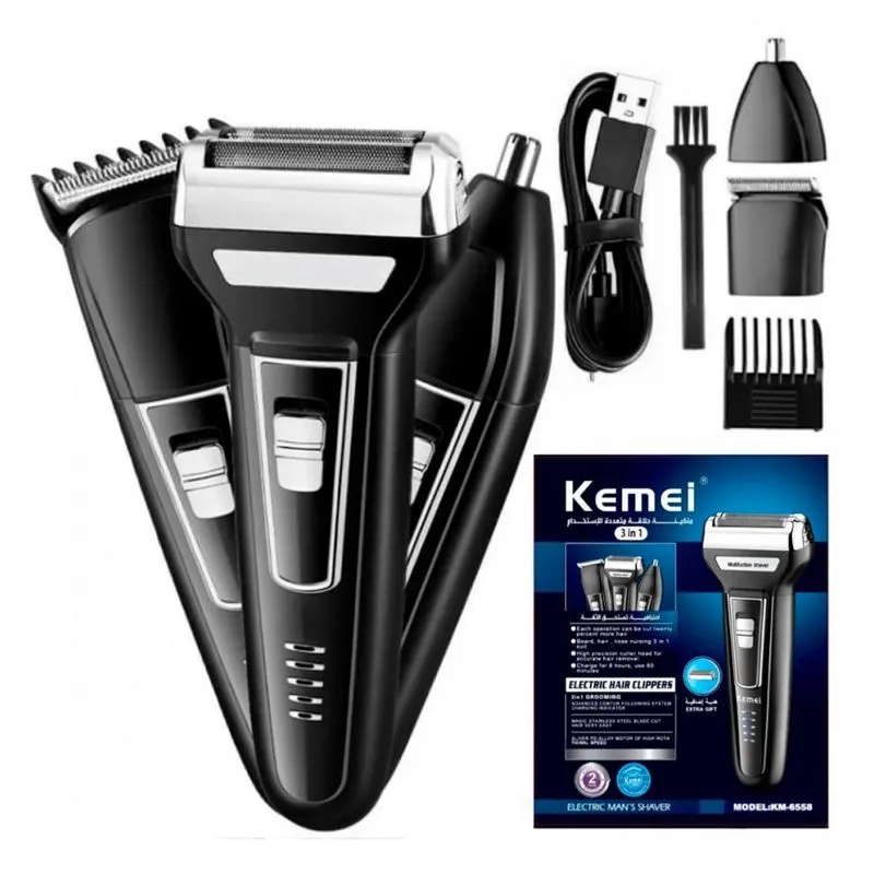 Kemei 3 Em 1 Bivolt Leve Perfeito Para Salão