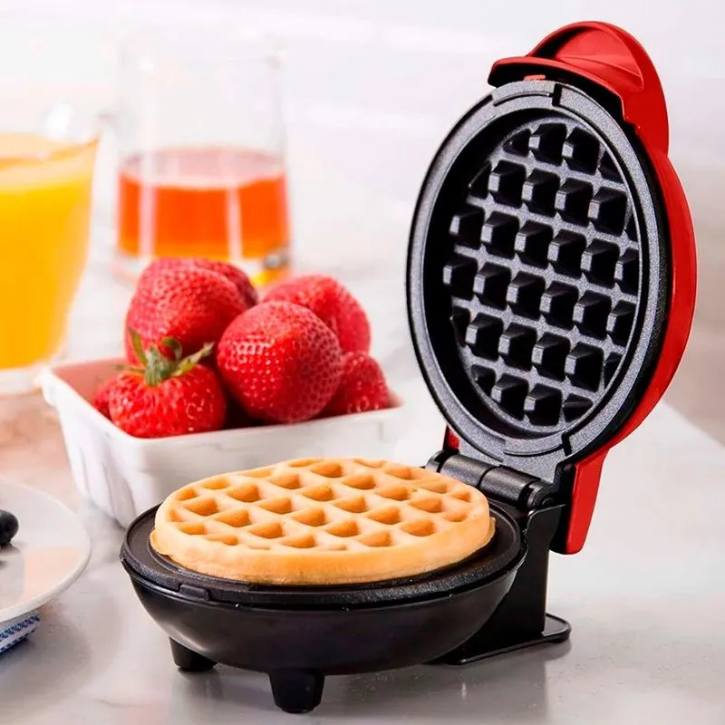 Mini Waffle Portátil Antiaderente Para Lanches Rápidos 110v