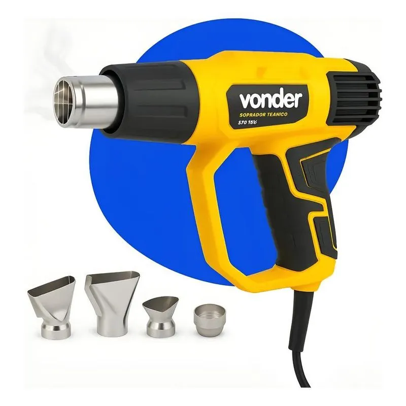 3x Soprador Térmico Vonder Profissional 500graus 4 Bicos Plu