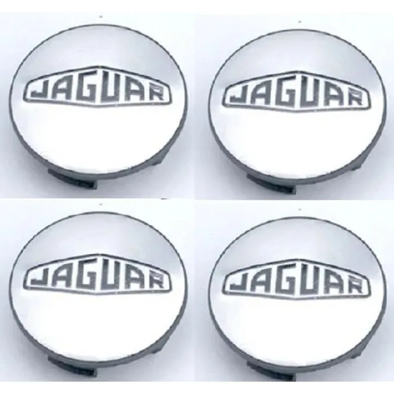 1 Jogo 4 Calota Calotinha Centro Roda Jaguar 58mm Abs