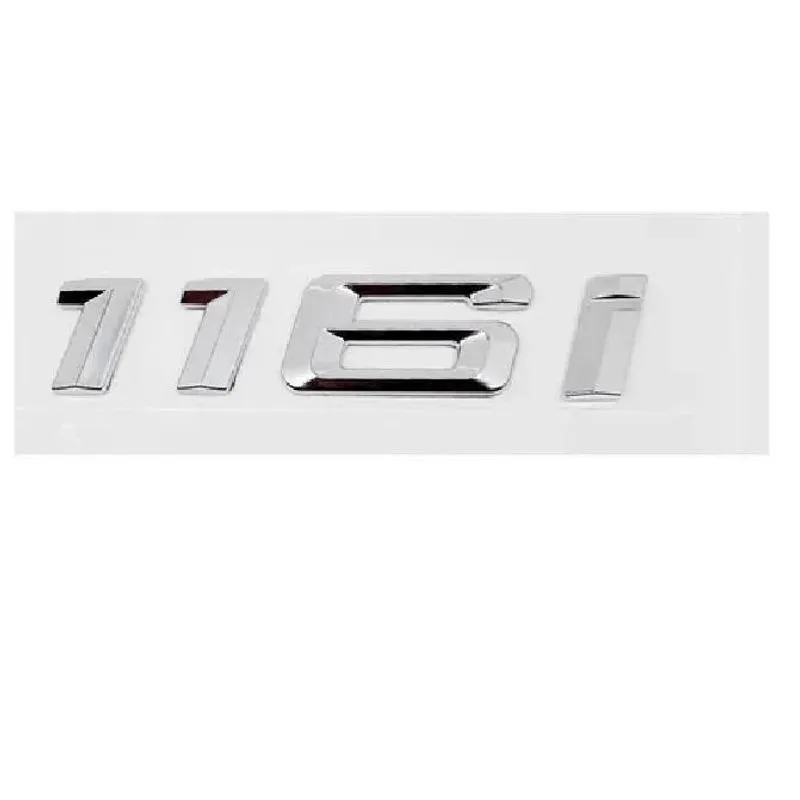 Emblema Tras Logo Bmw 116i Cromado Colante