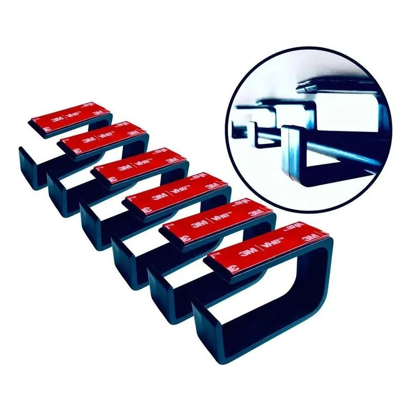 3x 6 Organizador Fios Cabos Oculto Baixo Mesa Fácil Instalaç