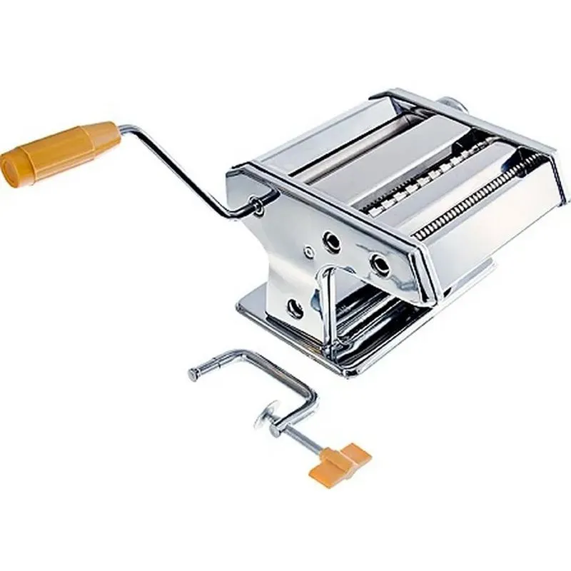 Maquina De Macarrão Inox Talharim Manual Prateado