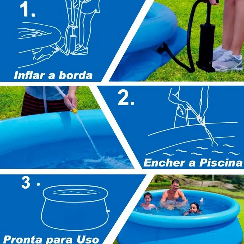 Piscina 1000l Redonda Ideal Para Criança No Verão
