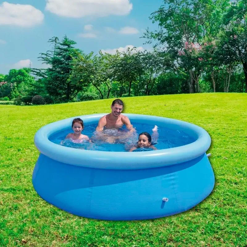 Piscina 1000l Estrutural Azul Para Refrescar No Jardim