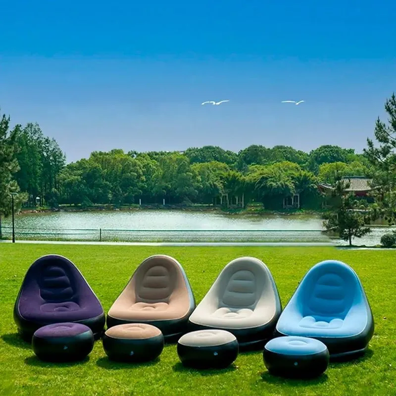 Sofá Inflável Ideal Para Viagem Com Encosto Suave