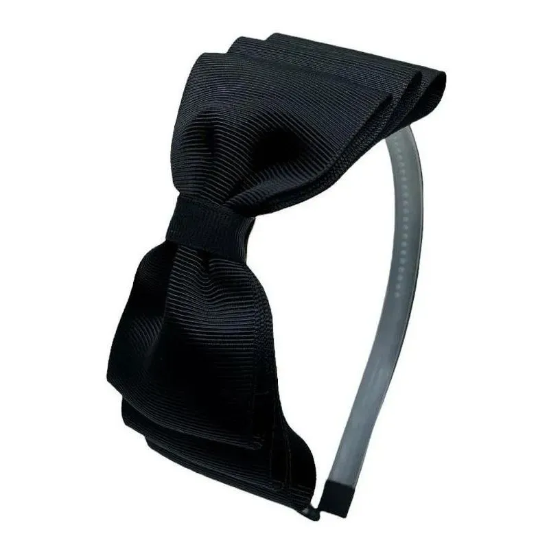 Tiara De Cabelo Infantil Laço Triplo Men Preto
