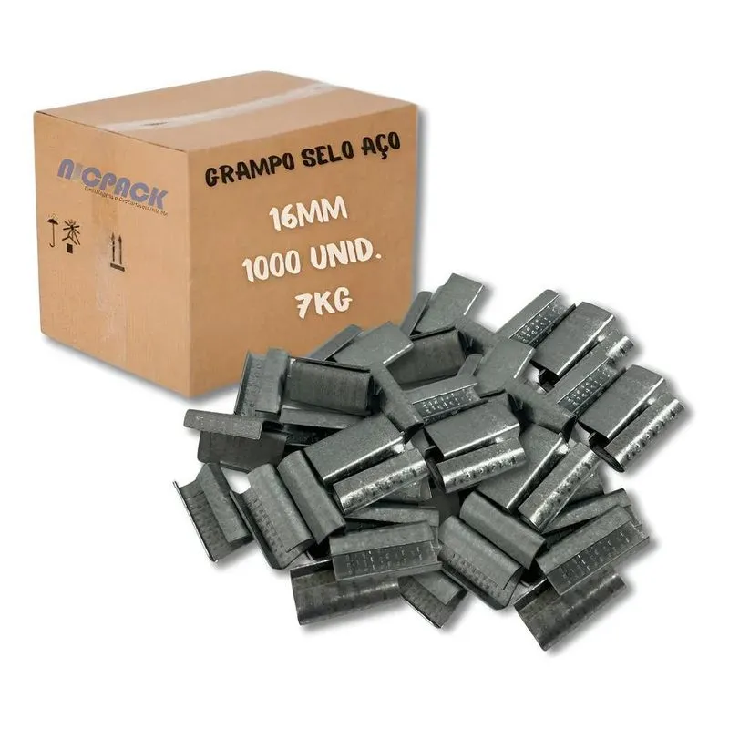 Grampo Selo Aço 16mm 1000 Unid. 7kg - Fita Arquear