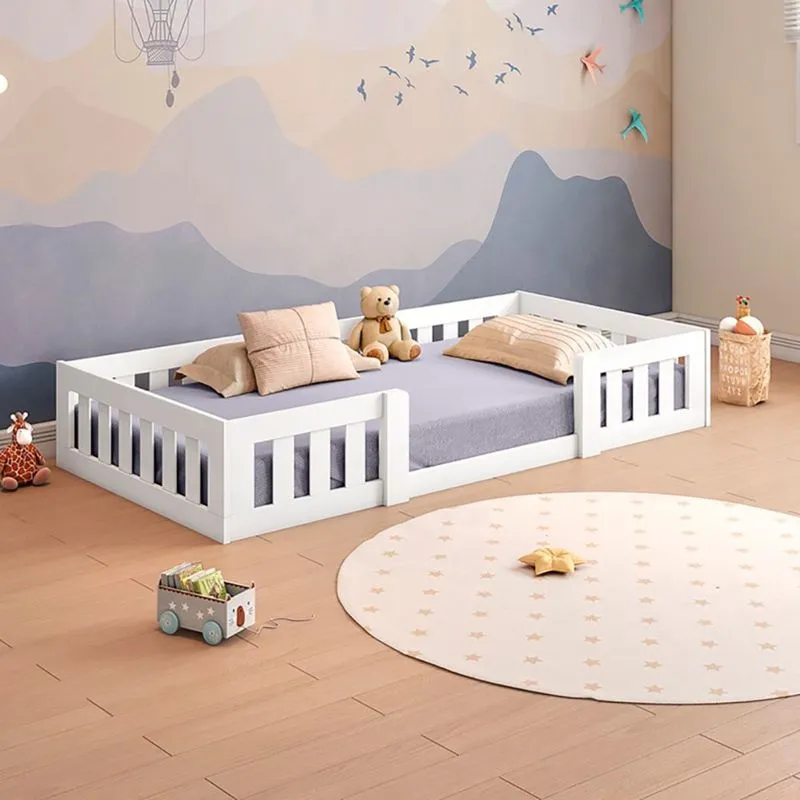 Cama Montessoriana Solteiro Mamãe Bebê Clean Branco Acetinado Pura Magia