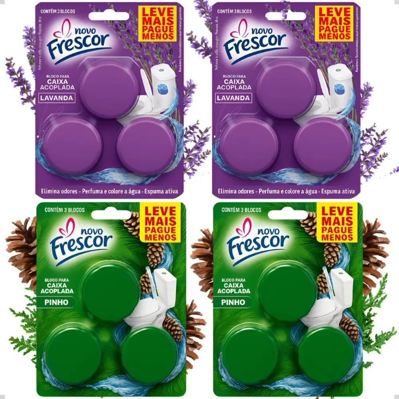 Bloco Sanitario Detergente Dentro Da Caixa Acoplada Kit 12un