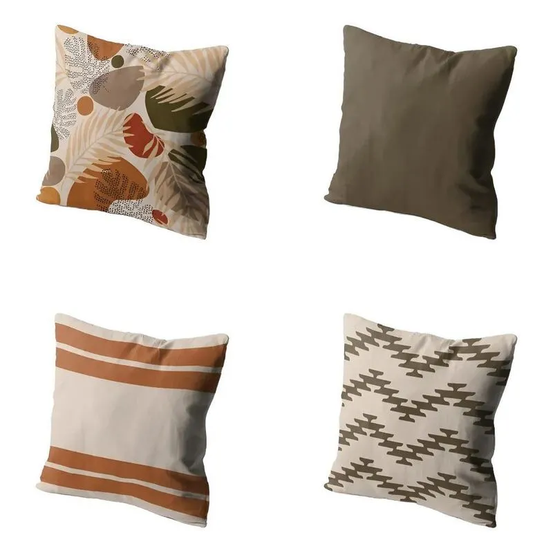 5x Kit 4 Capas De Almofadas Decorativas Moderna Floral 45x45