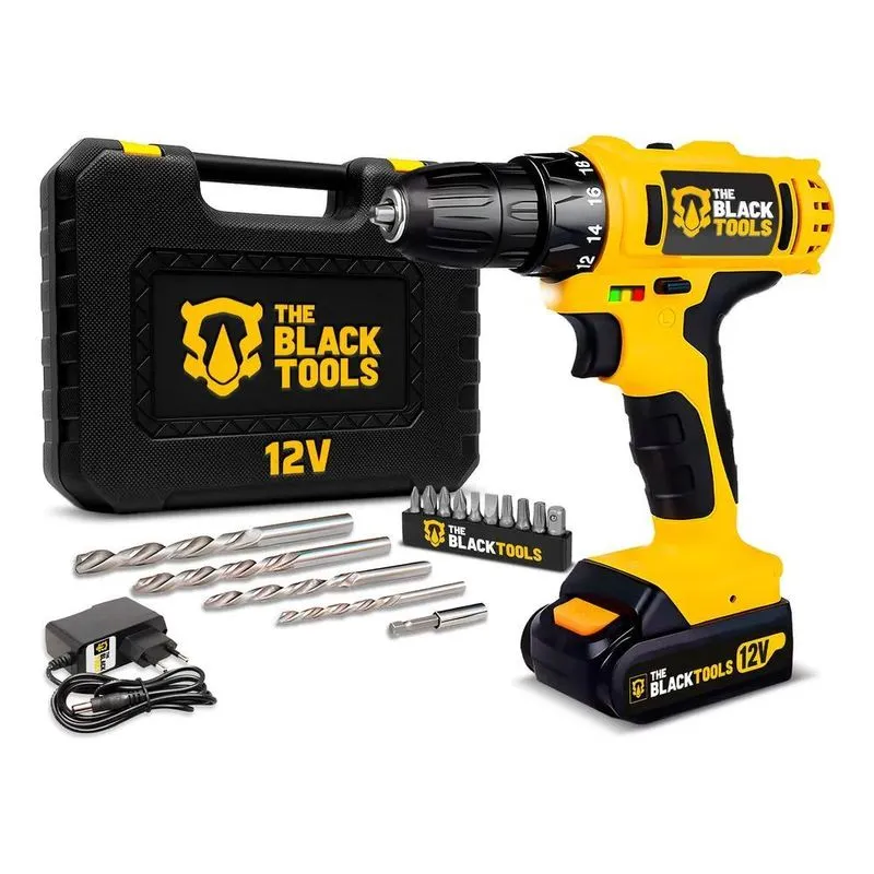 3x Furadeira Parafusadeira Sem Fio 12v 10mm Bivolt Com Malet