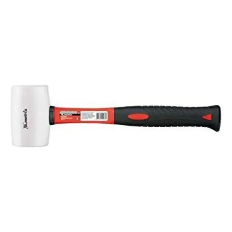 Martelo Borracha Branca 450g Cabo Fibra De Vidro Mtx 111969