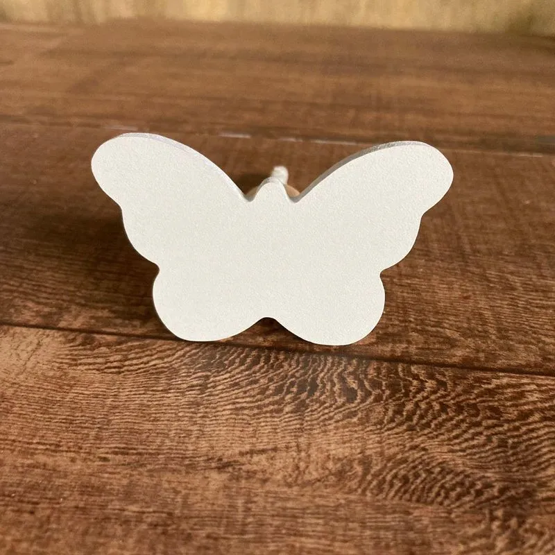 Gancho Pendurador Borboleta Mdf Branco 8x5cm 5kg