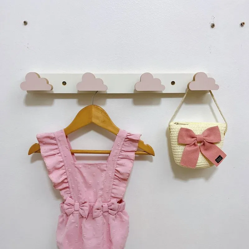 1 Cabideiro Parede Infantil Suporte Gancho Roupas Decoração