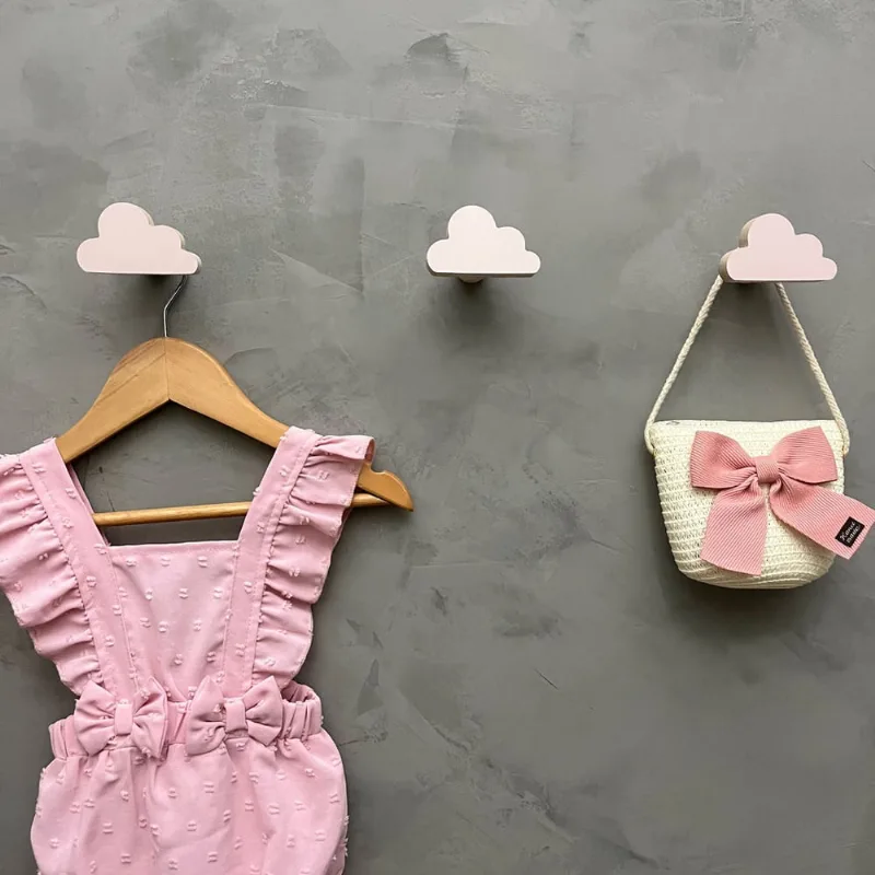 6 Ganchos de parede nuvem infantil decoração bebê 6Nubb15c