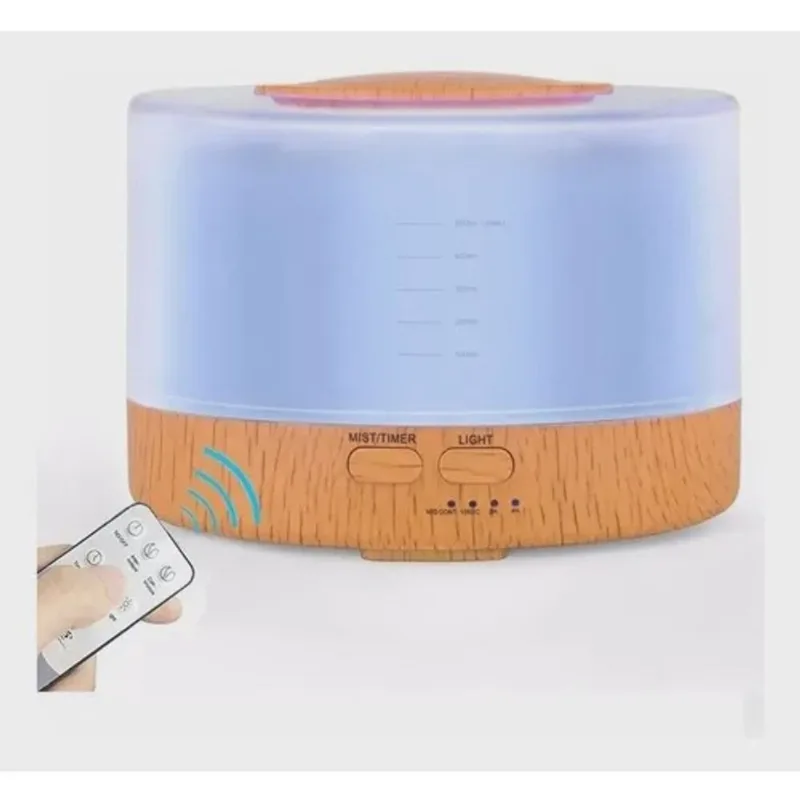 Aromatizador Umidificador estilo Madeira Difusor De Ar Ultrassônico Elétrico + Controle