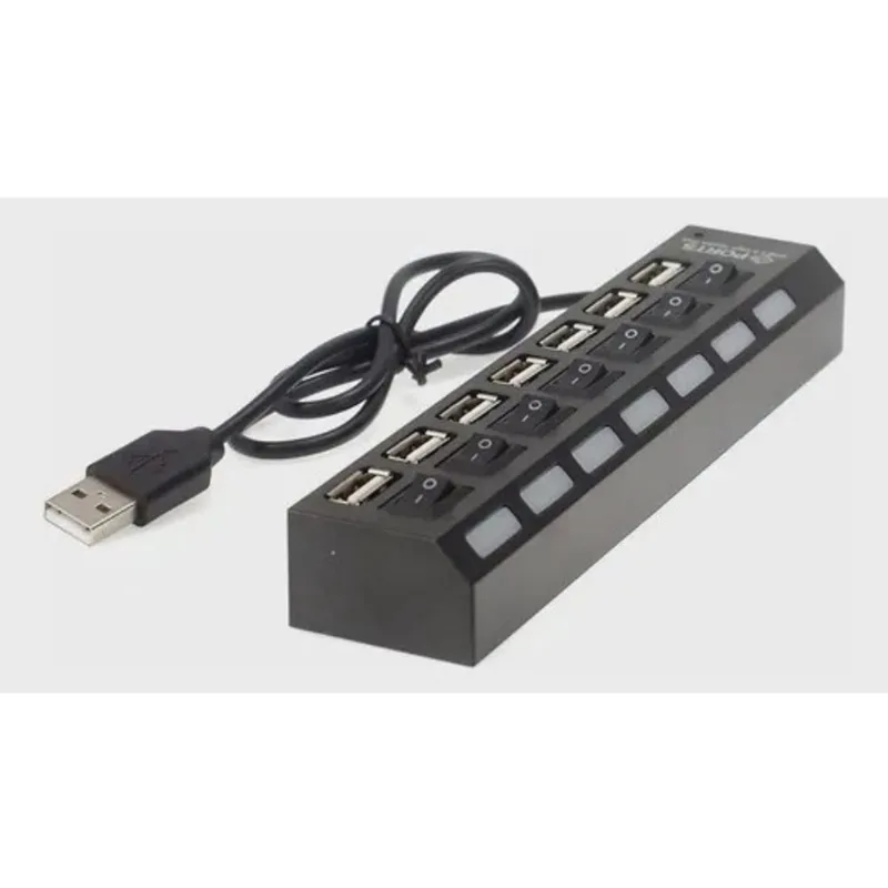 Hub Usb 7 Portas Envio Imediato Com Chave Seletora 2.0 High