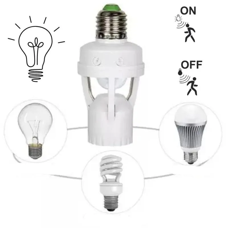 Soquete E27 Com Fotocélula Para Luzes Internas