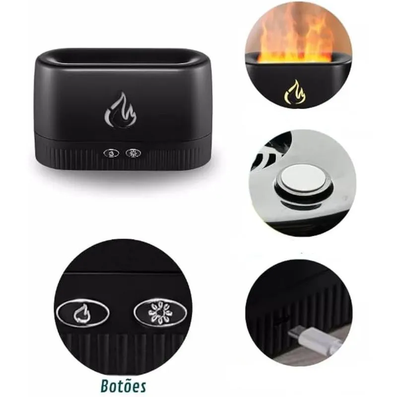 Purificador De Ar E Difusor Led Para Relaxamento