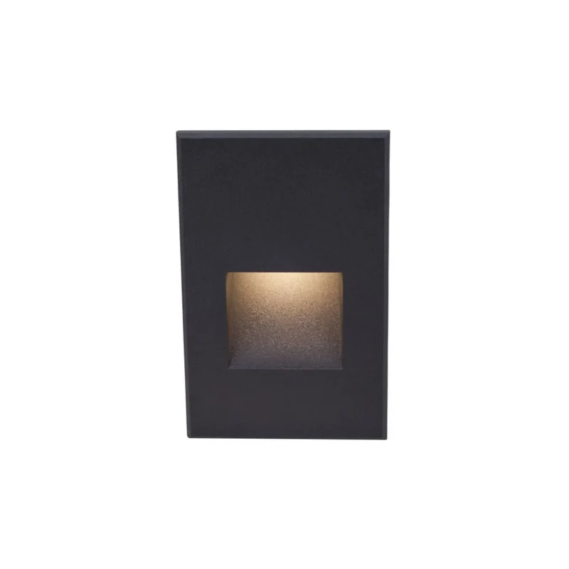WAC Lighting Led200 5 in. Step Light, Black on Aluminum Black / 3000K