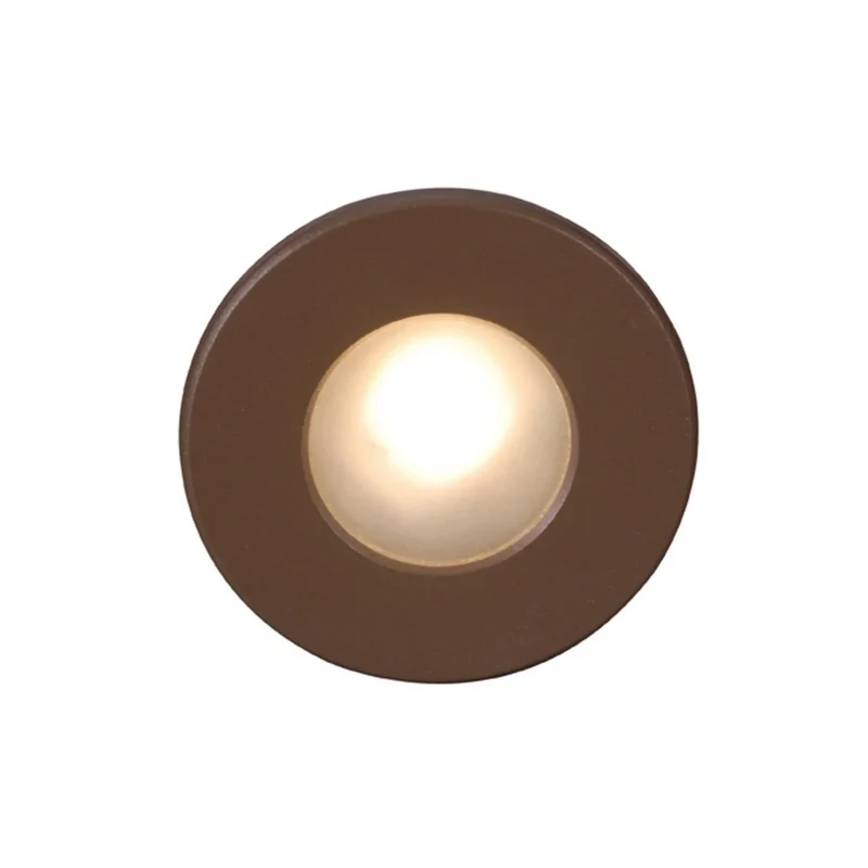 WAC Lighting Led3 Cir 3.5 in. Step Light, Bronze on Aluminum, Red LED Bronze