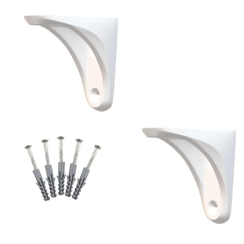 Kit 2 Mão Francesa 4Cm Em Plástico Para Banheiro, Quarto
