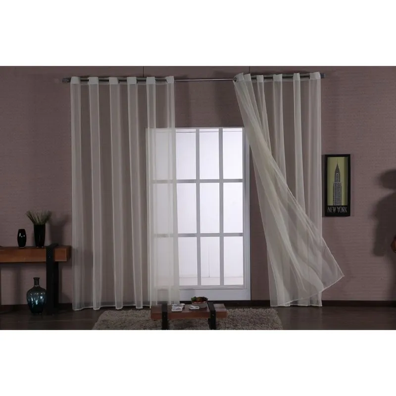 Cortina Para Sala Quarto Voil Ravenna 5,00m x 2,50m - Palha