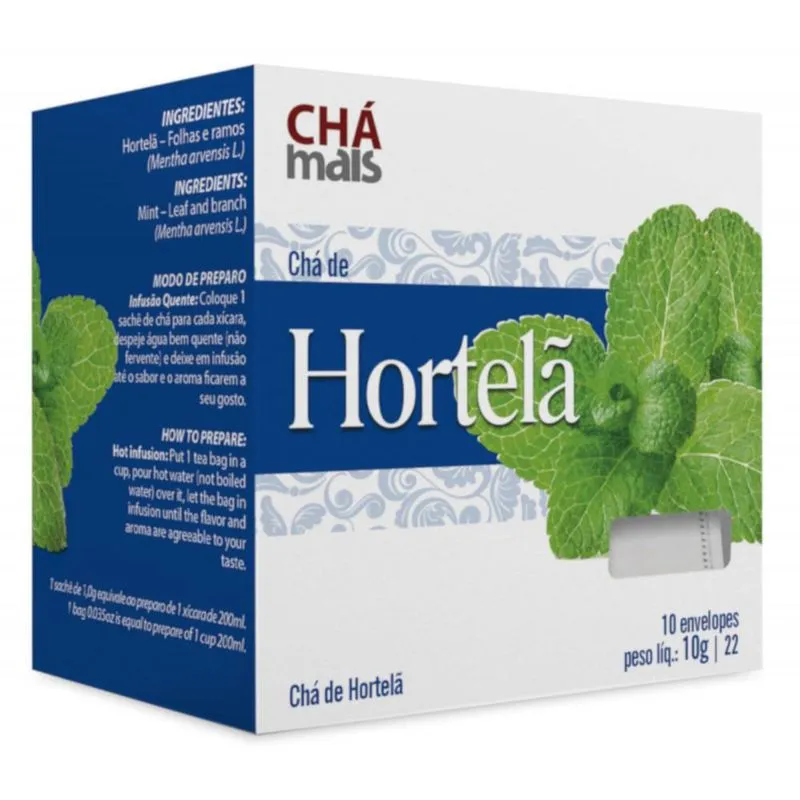 Chá De Hortelã Natural Cx10 Sachês De 1g
