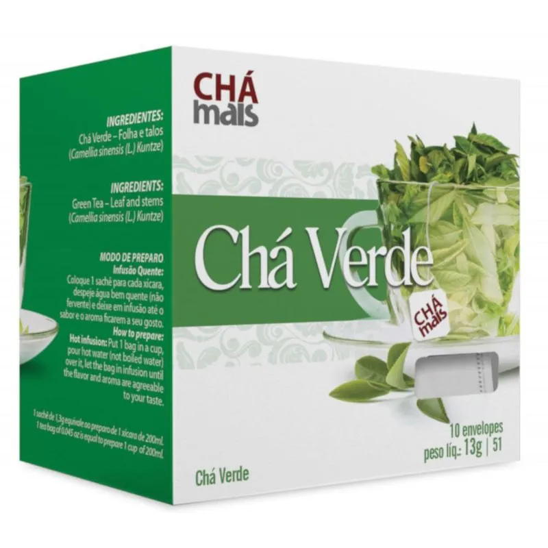 Chá Verde Natural Cx. Com 10 Sachês