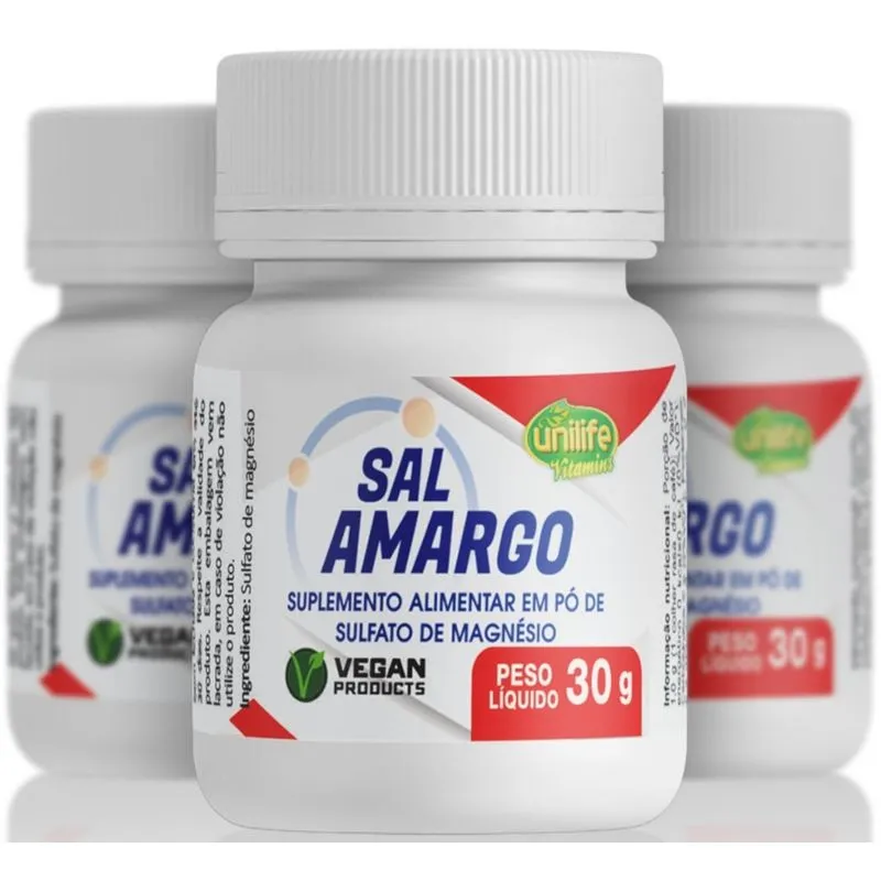 Sal Amargo Vegano 30g Kit Com 3