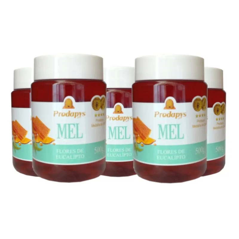 Mel Flores De Eucalipto 500g - Eleito O Melhor Mel Do Mundo Kit Com 5