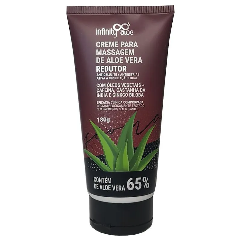 Creme Para Massagem Redutor De Aloe Vera (babosa) 180g