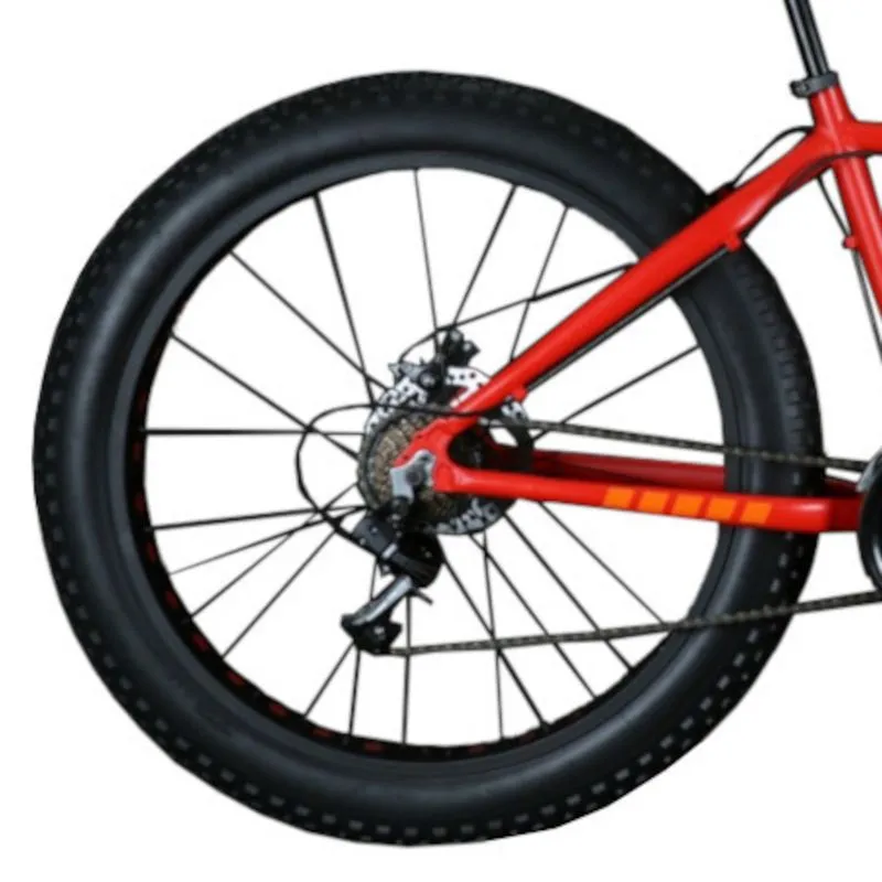 Bicicleta Fat Bike Pneu Largo Aro 26 21v Shimano Laranja Com Capacete