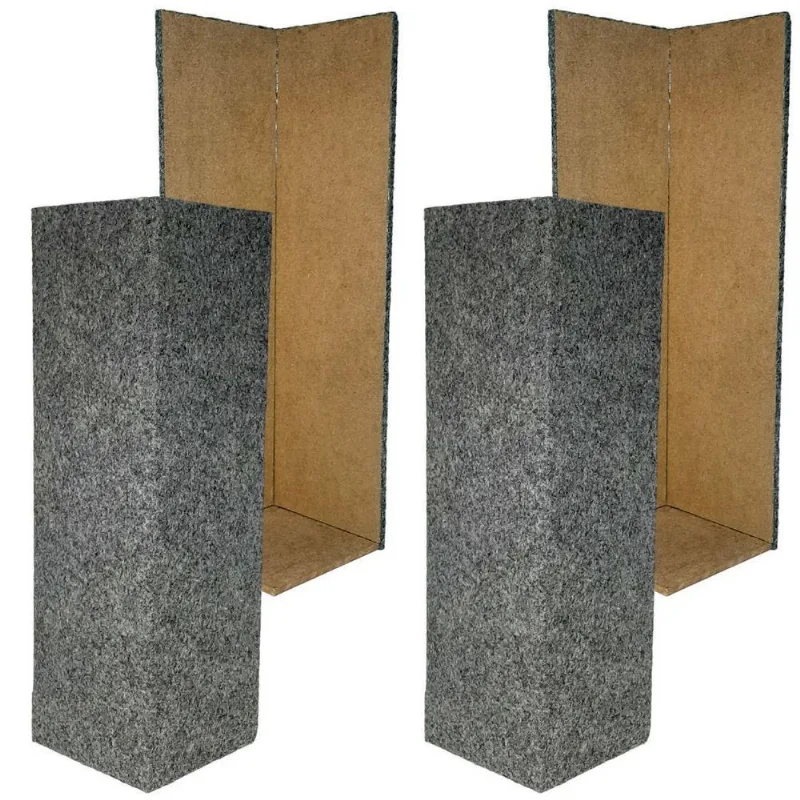 Arranhador De Gato E Protetor Canto De Sofá 60cm Cinza Kit 4