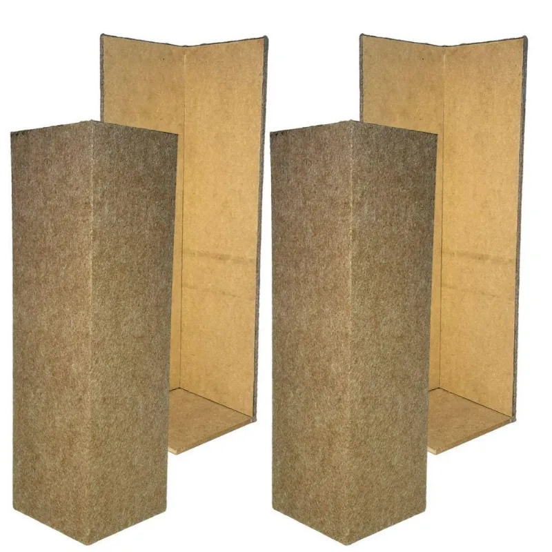 Arranhador De Gato E Protetor Canto De Sofá 60cm Bege Kit 4