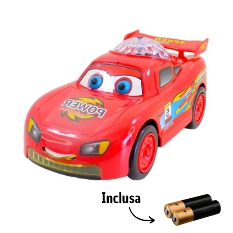 Brinquedo Carro Relâmpago Mcqueen Carros Globo De Luz Som Presente Crianças Infantil Diversão Filme Car + Pilhas